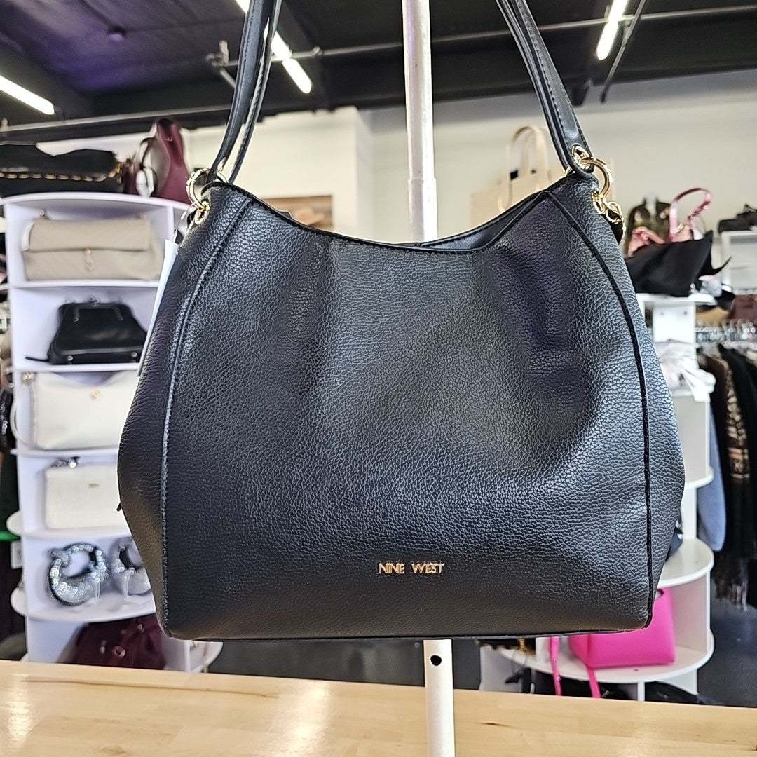 Nine West Meara Large Carryall Bag - Dark Black