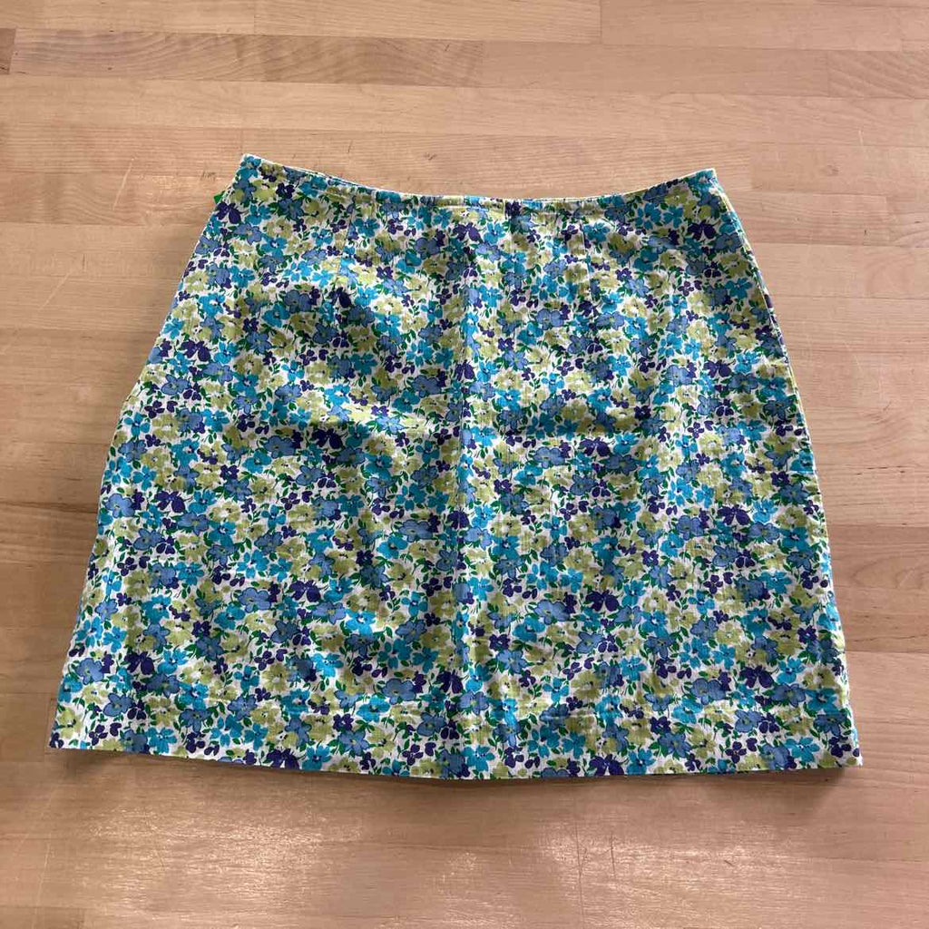Express Size 1/2 Green & blue Prints Preloved Skirt