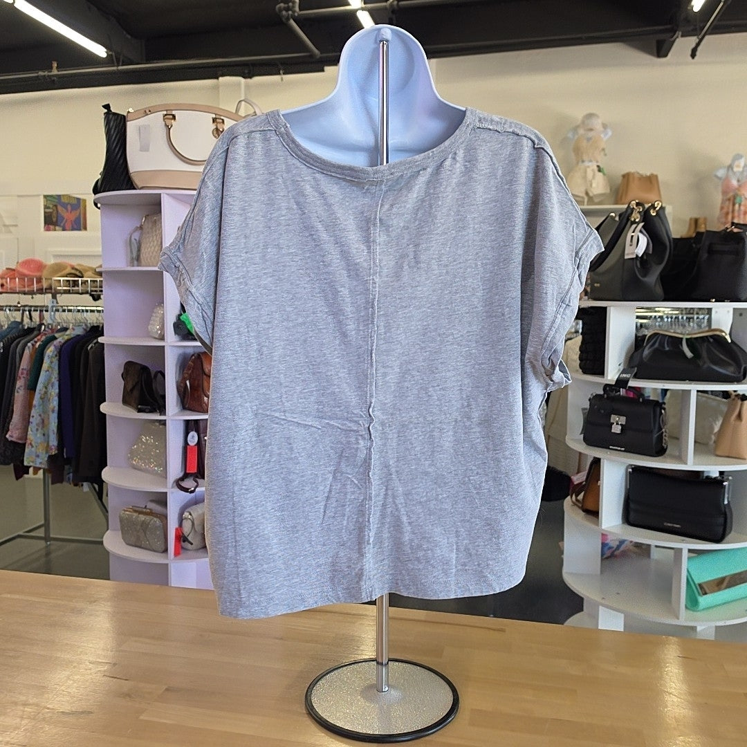 we the free Size L Gray Preloved T-Shirt SS
