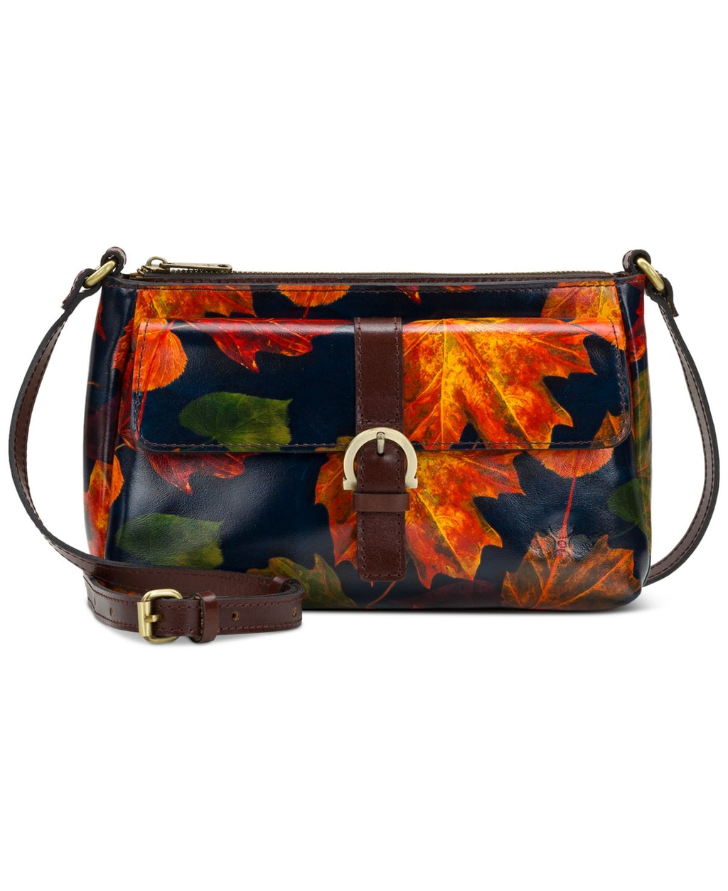 Patricia Nash Maisie Small Leather Crossbody - Maple Leaves