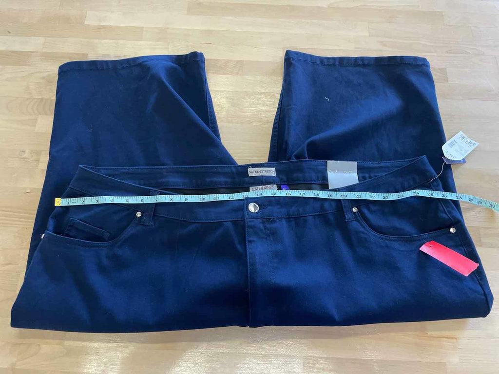 Catherines Size 34W Blue New Capris