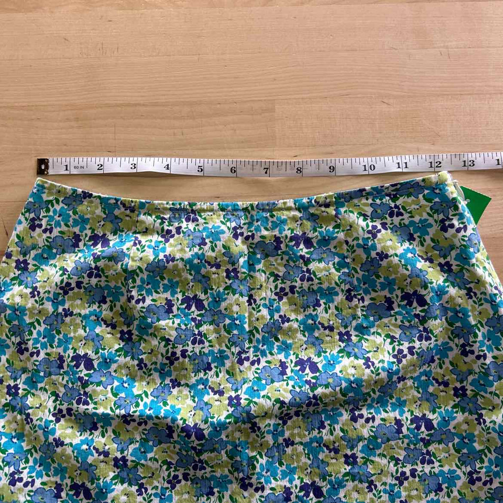 Express Size 1/2 Green & blue Prints Preloved Skirt