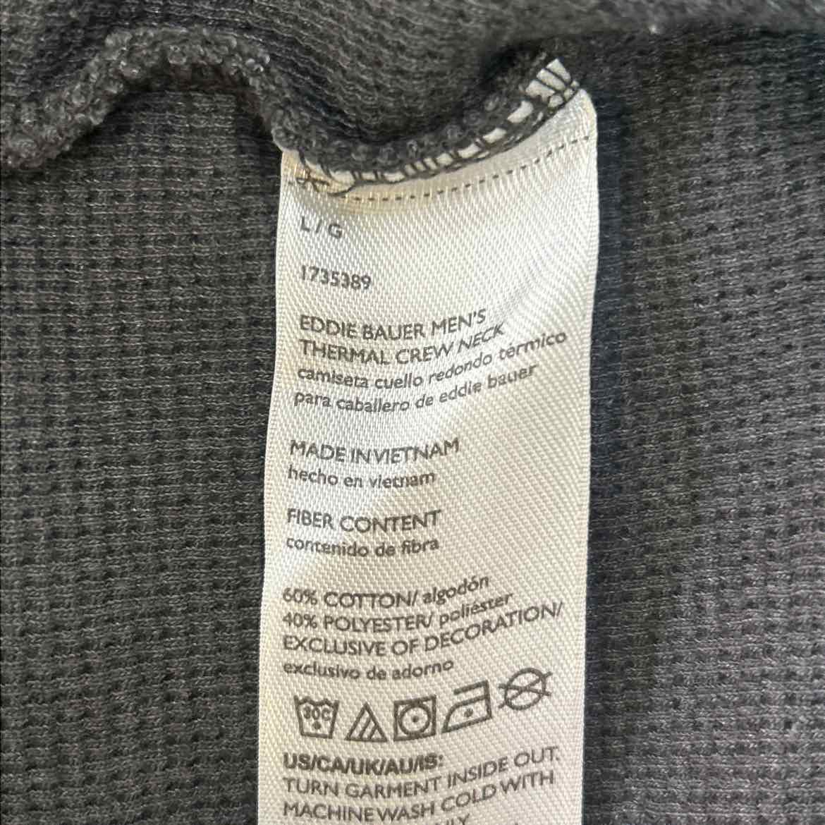 Eddie Bauer Size L Gray Preloved MENS Sweater