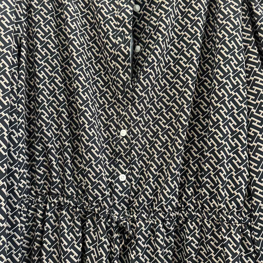 Tommy Hilfiger Size 14 Black/Brown Dress
