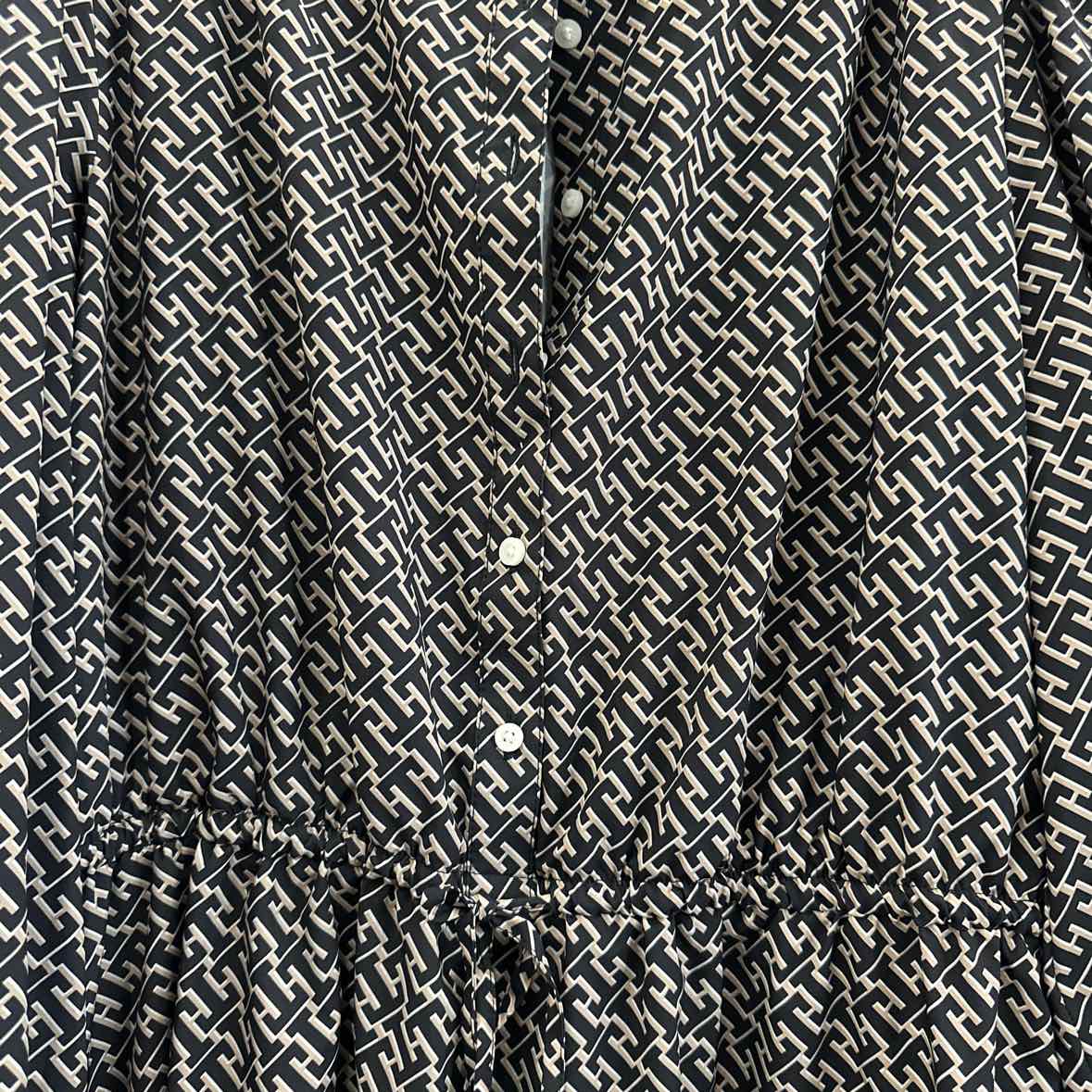 Tommy Hilfiger Size 14 Black/Brown Dress