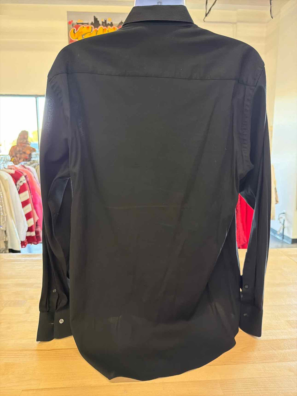 Alfani Size 16 34/35 Black MENS Button Down Shirt