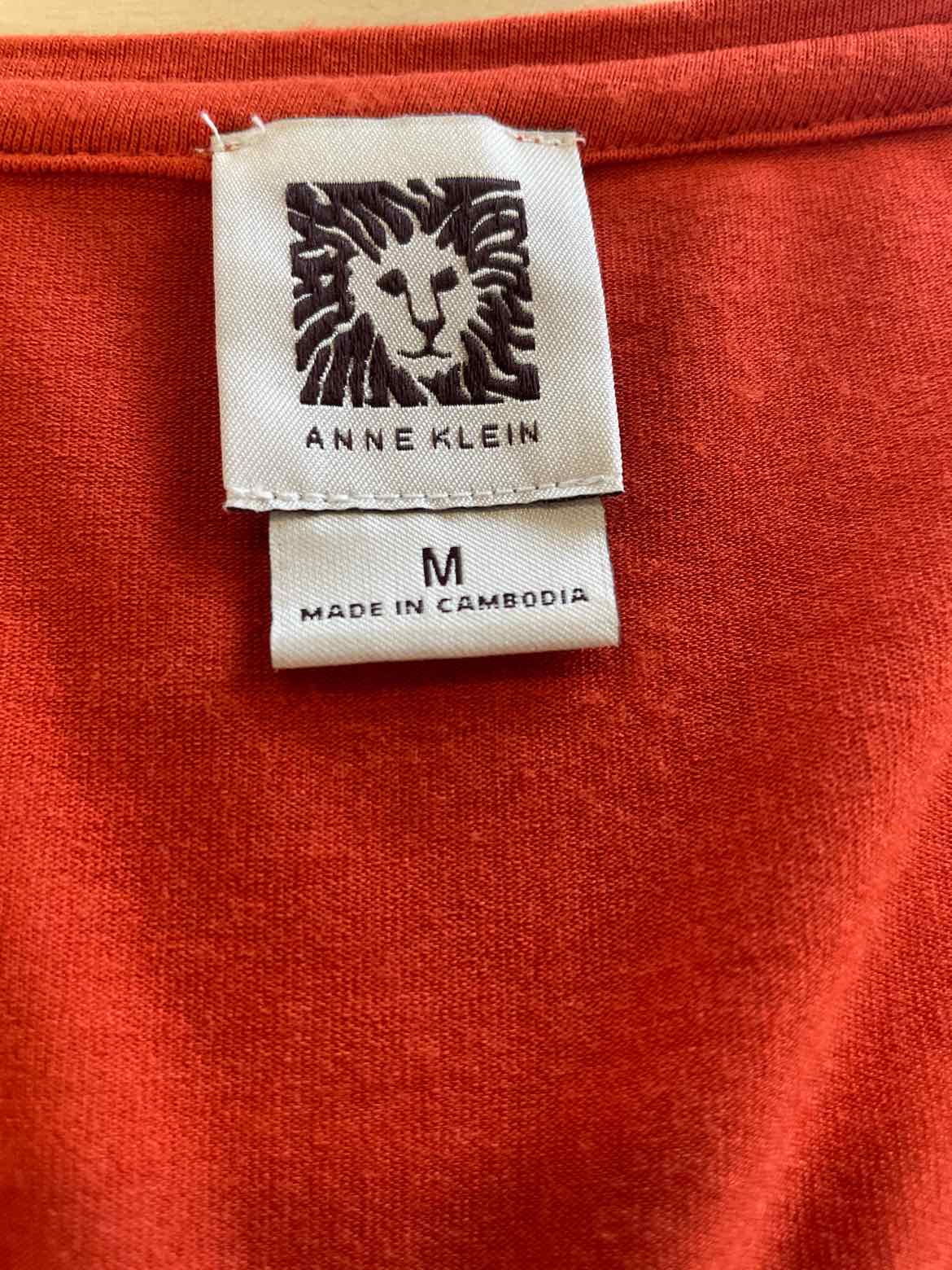 Anne Klein Size M Orange Long Sleeve
