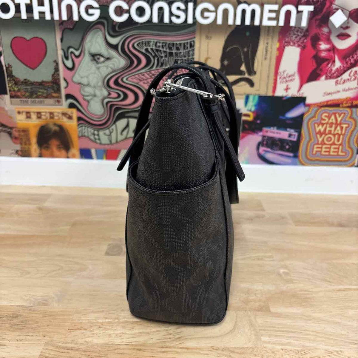 Michael Kors Black Leather Totes