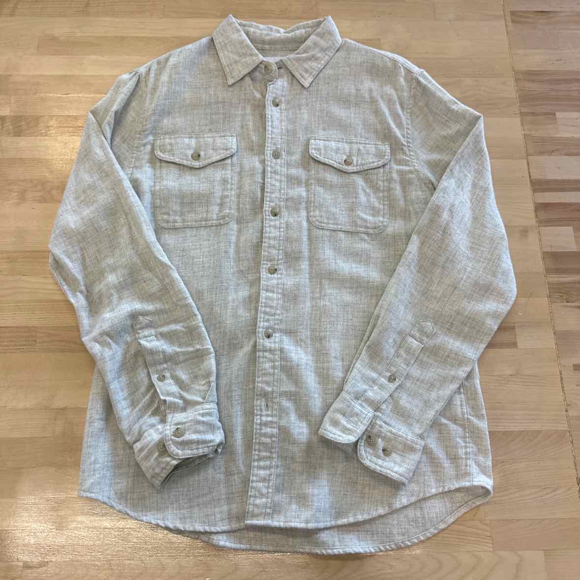 Sonoma Size M Gray MENS Button Down Shirt