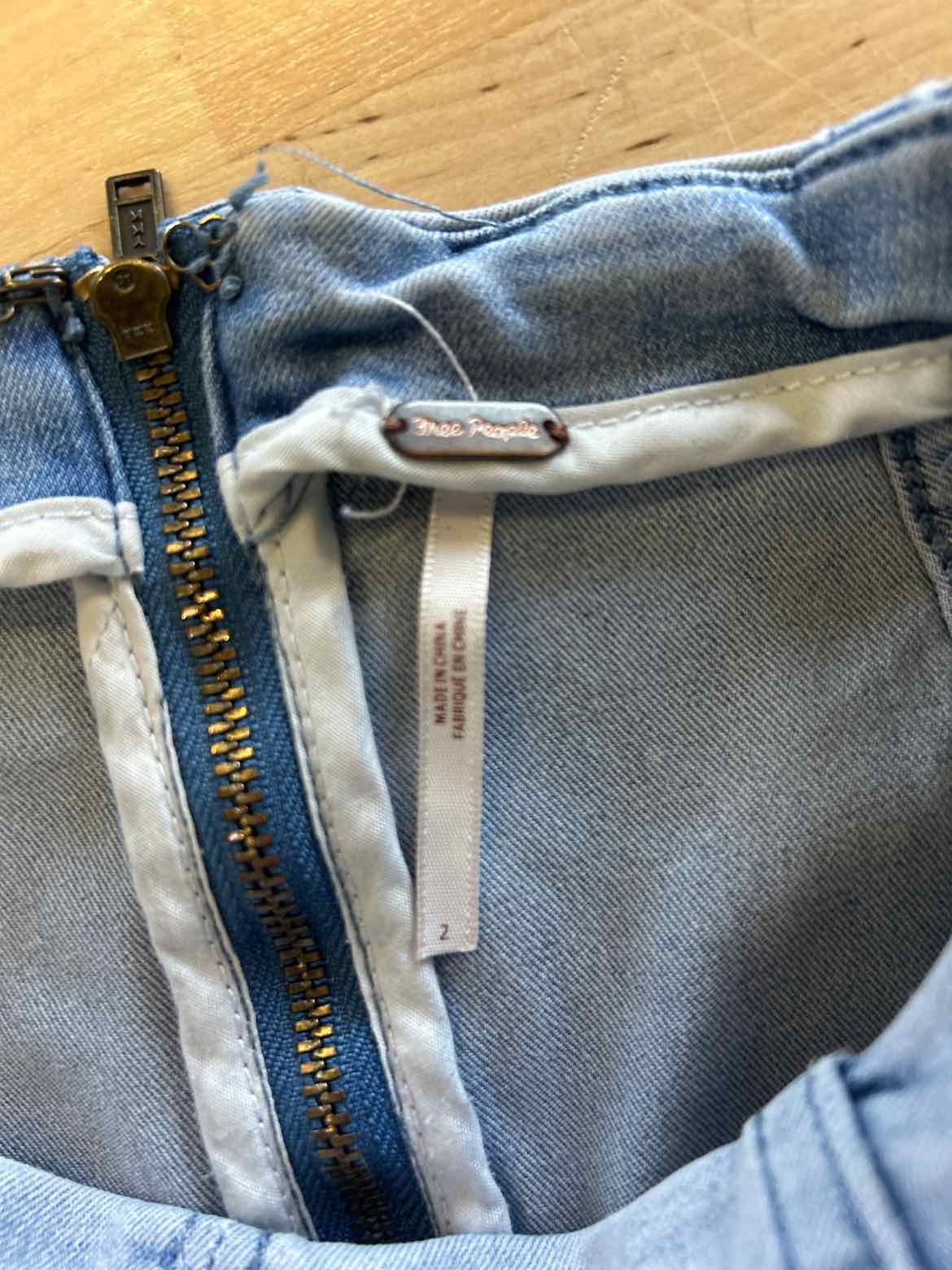 Free People Size 2 Blue Denim Preloved Skirt