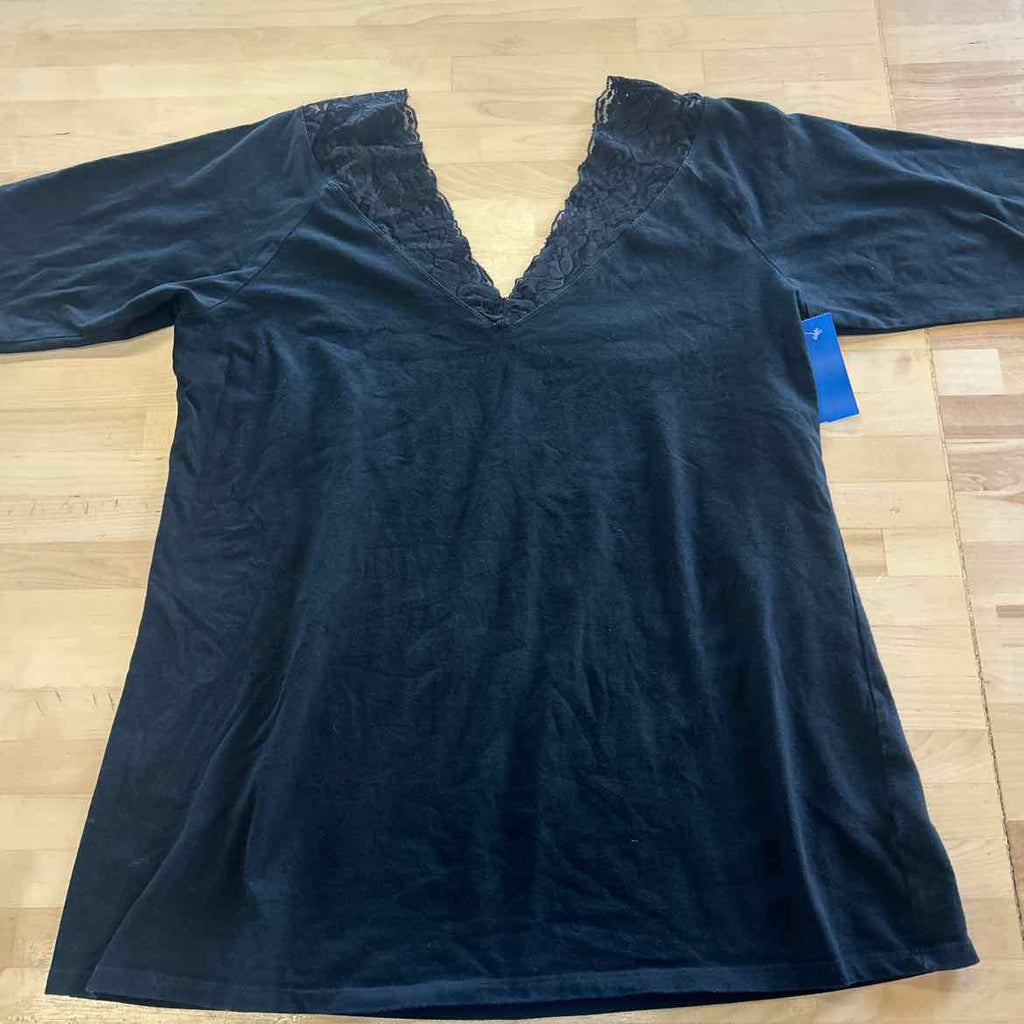 Torrid Size 3X Black Preloved T-Shirt LS