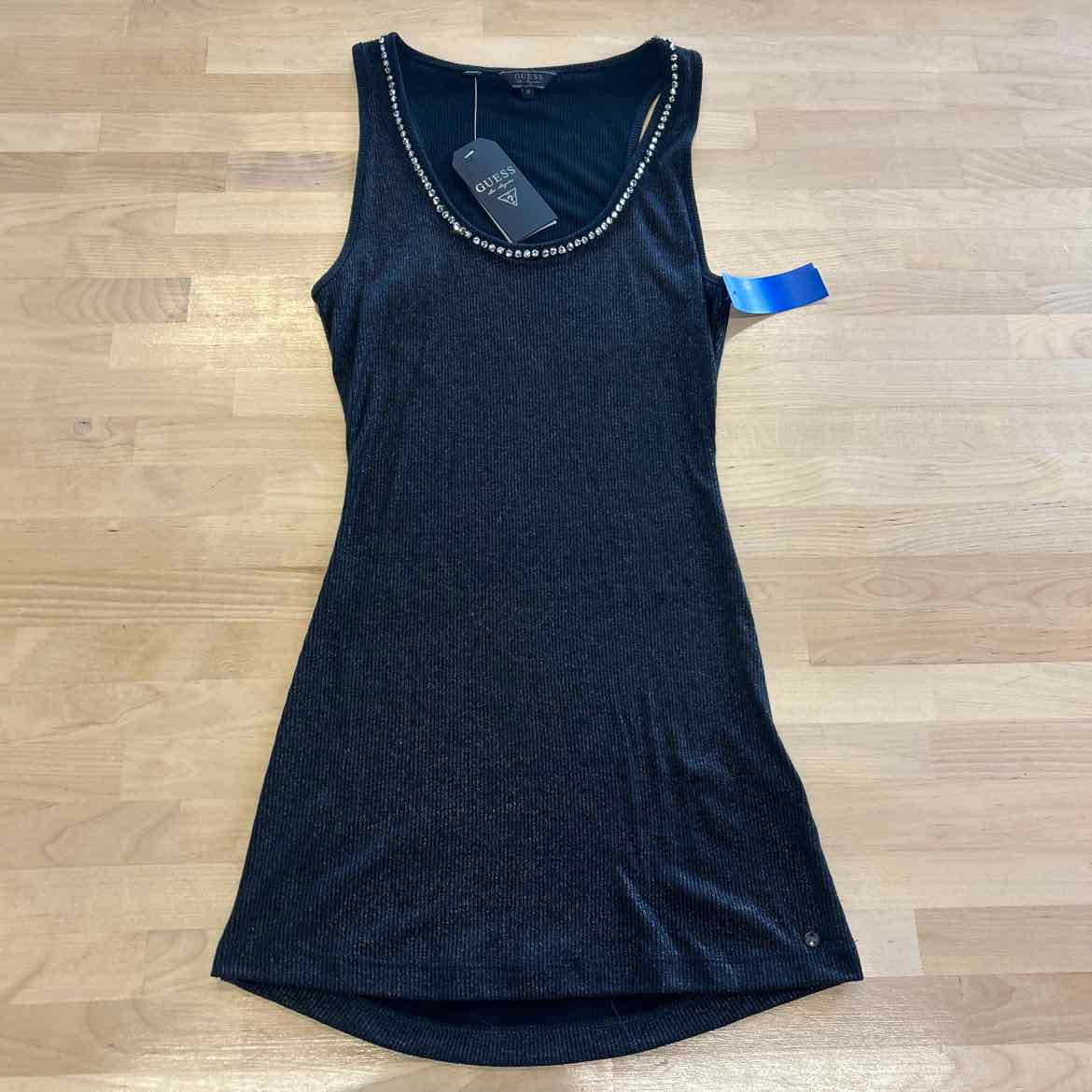 Guess Size S Black Rhinestone Tank
