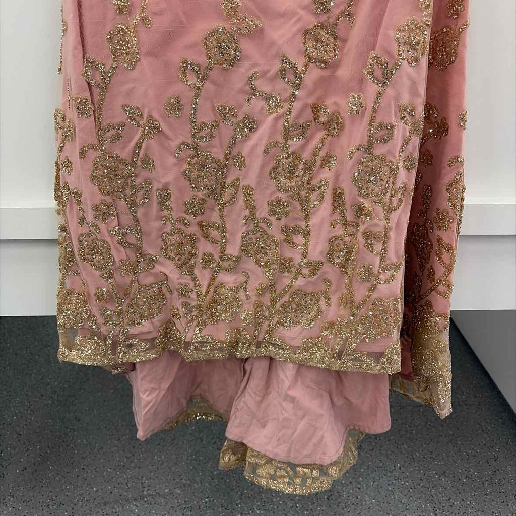 a.drea Size M Pink Gold Sequined Preloved Formal Dress