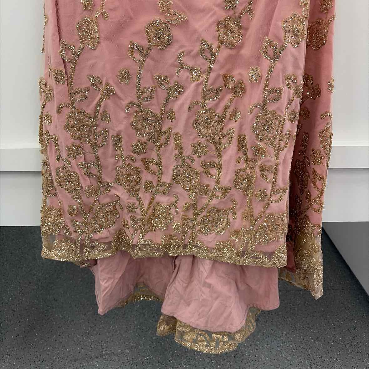 a.drea Size M Pink Gold Sequined Preloved Formal Dress