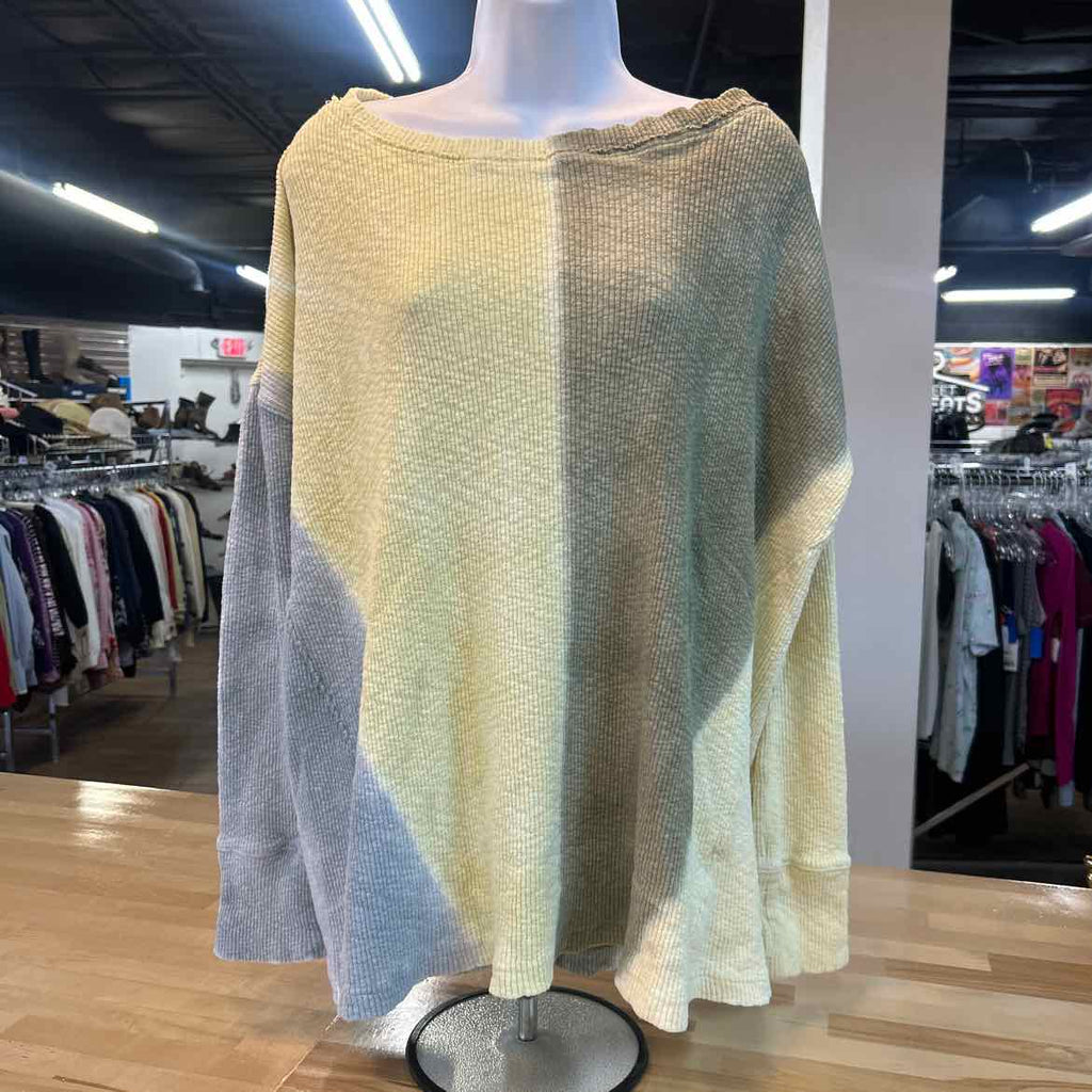 we the free Size M Yellow Green Preloved Sweater