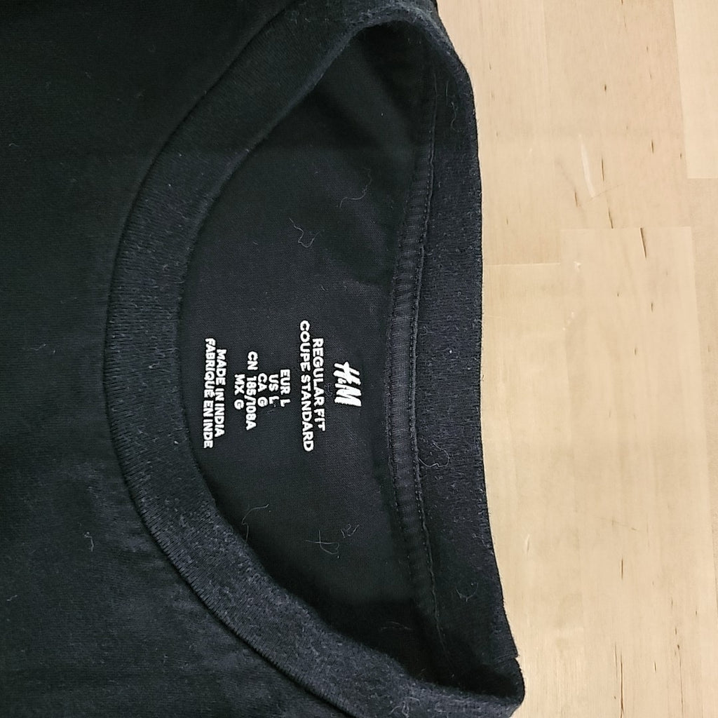 H&M Size L Black T-shirt