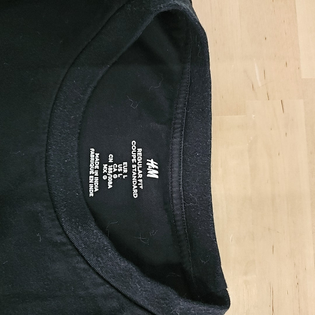 H&M Size L Black T-shirt