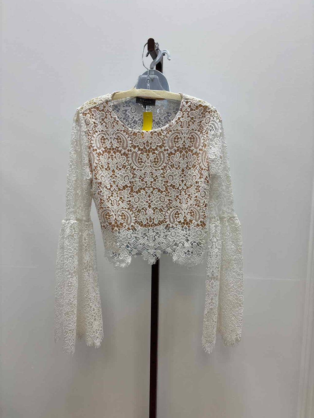Garcia Size M White Lace Preloved Blouse LS