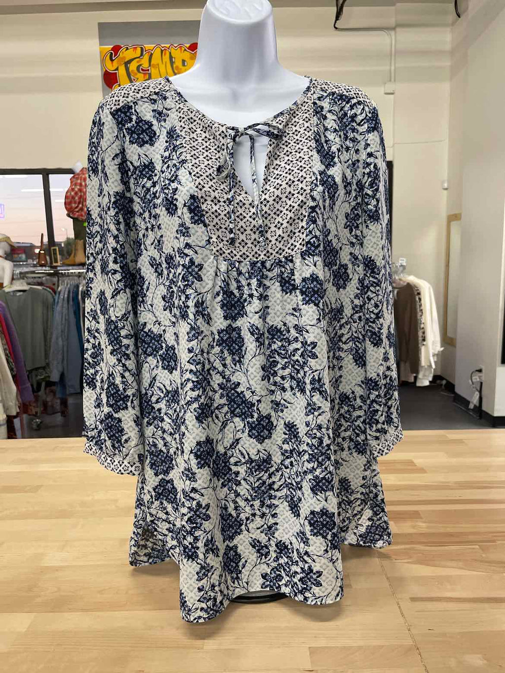 NYDJ Size M Blue Blouse