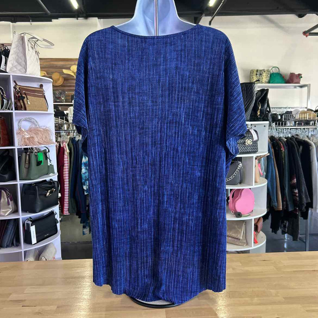 Dana Buchman Size XXL Blue Polyester Preloved Blouse SS