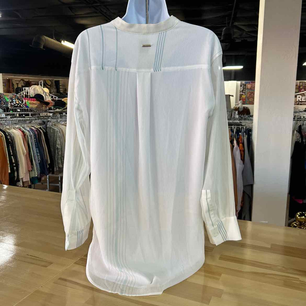Calvin Klein Size XS White Preloved Blouse LS