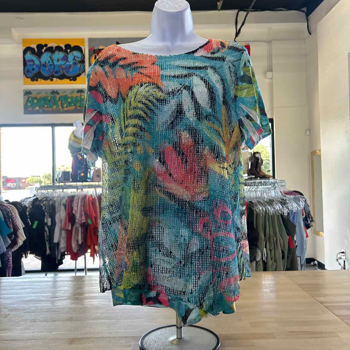 Jess & Jane Size L Multi-Color Preloved T-Shirt SS