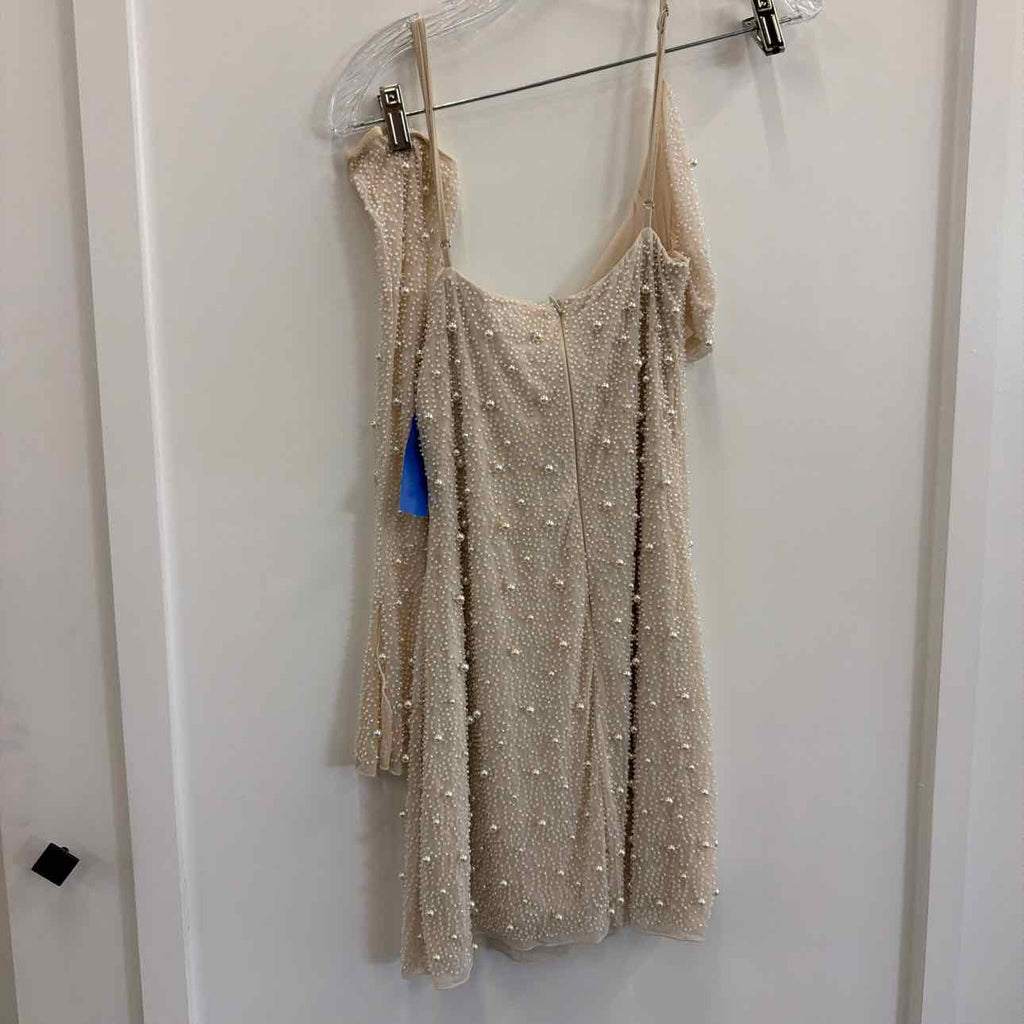 Oh Polly Size 4 Champagne Embellished Preloved Dress