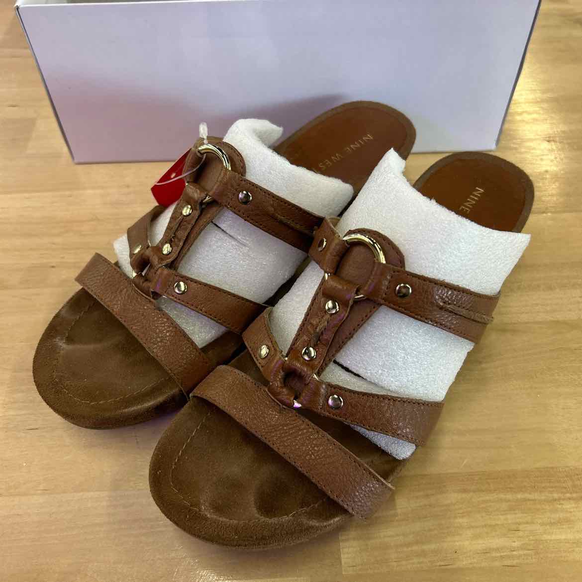 Nine West Size 7 Brown Used Sandals