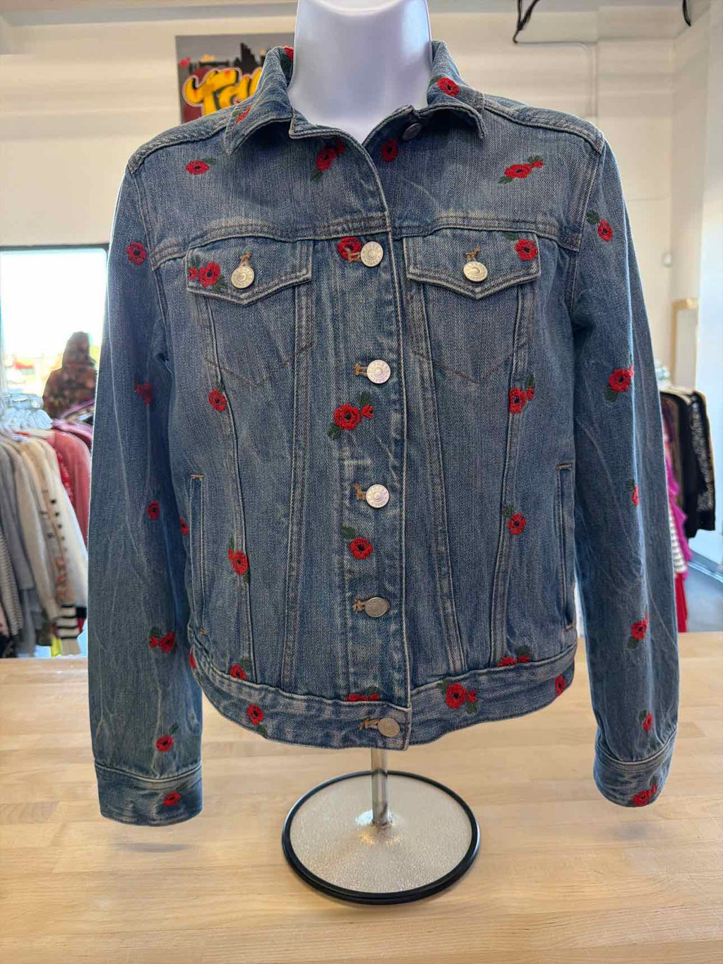 Express Size XS Blue Denim Jean Jacket