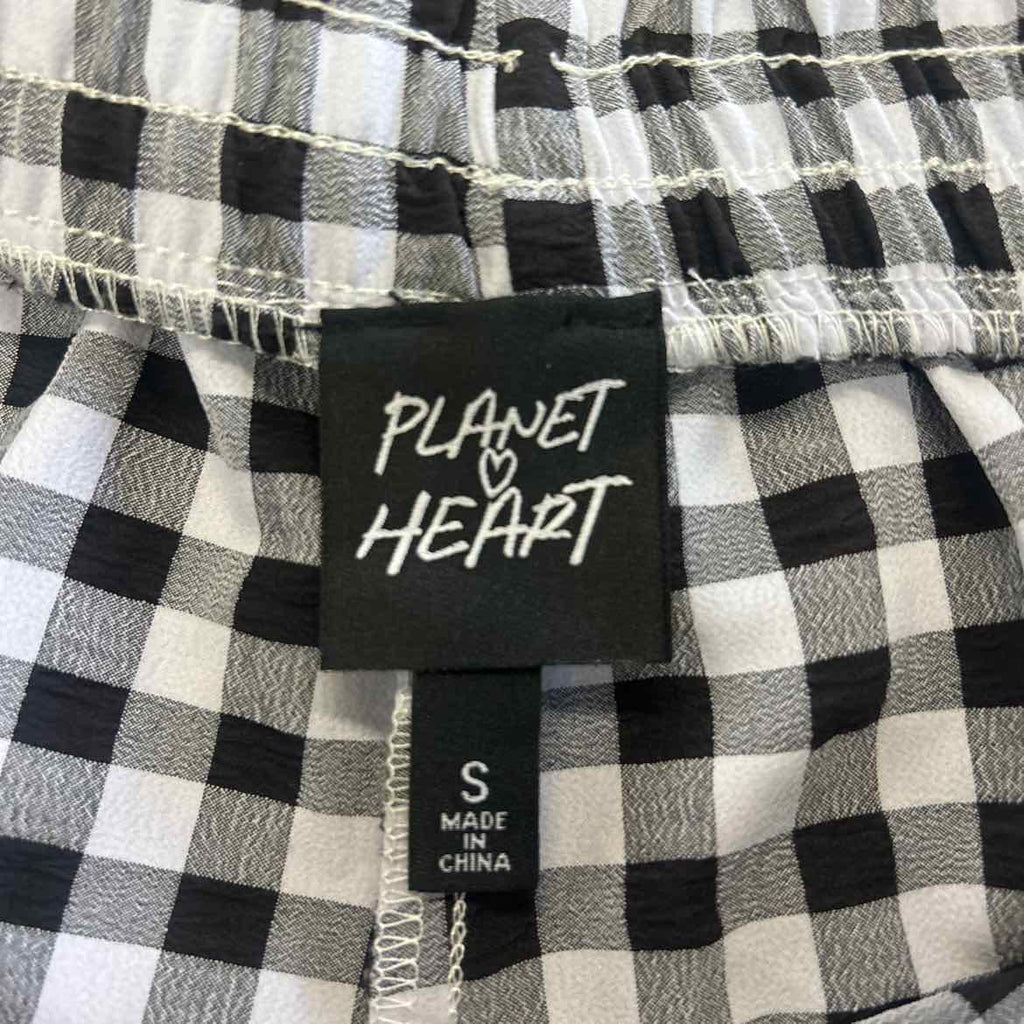 Planet Heart Juniors' Gingham Boxer Shorts - Black Beauty - S