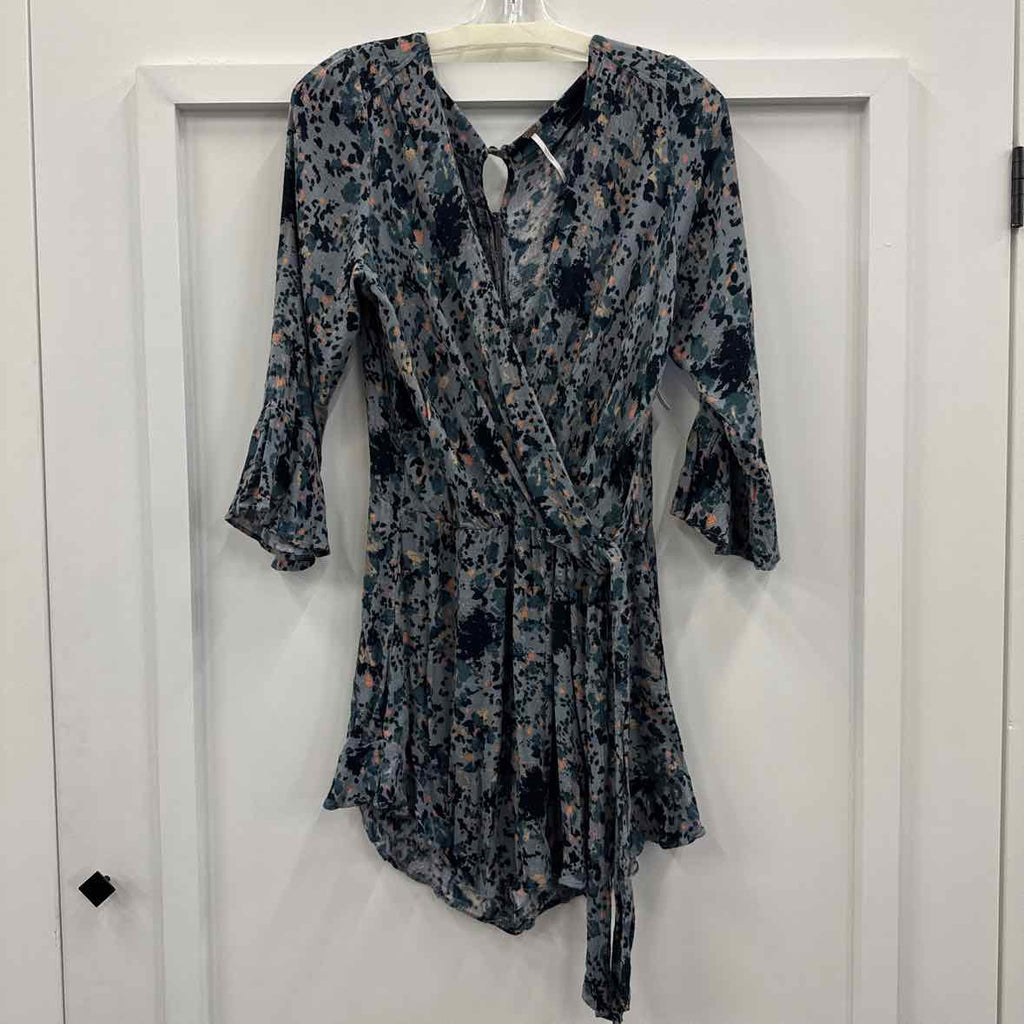 Free People Size L Blue Preloved Romper