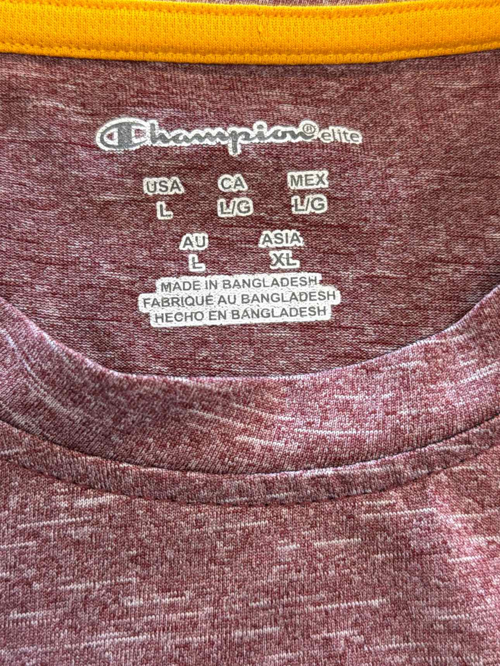 Champion Size L Red T-shirt