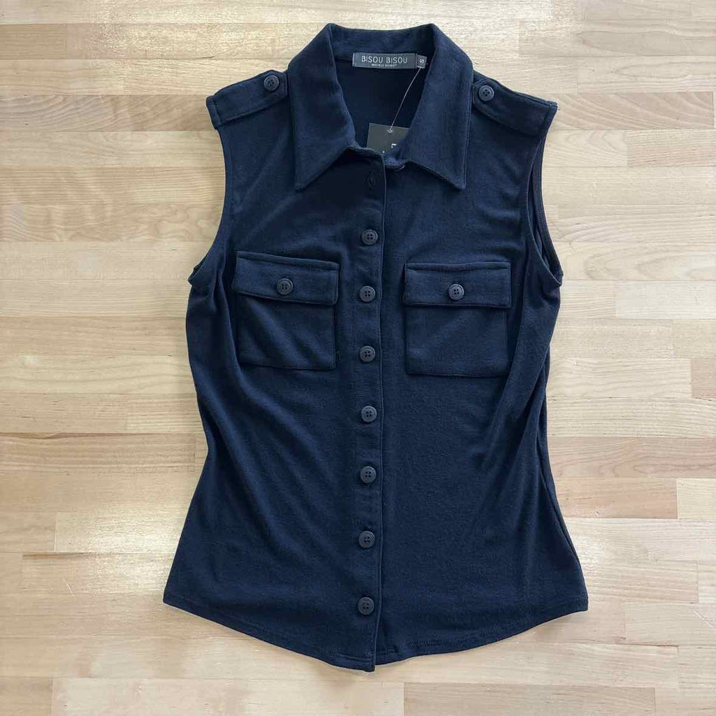 Bisou Bisou Size S Black Tank