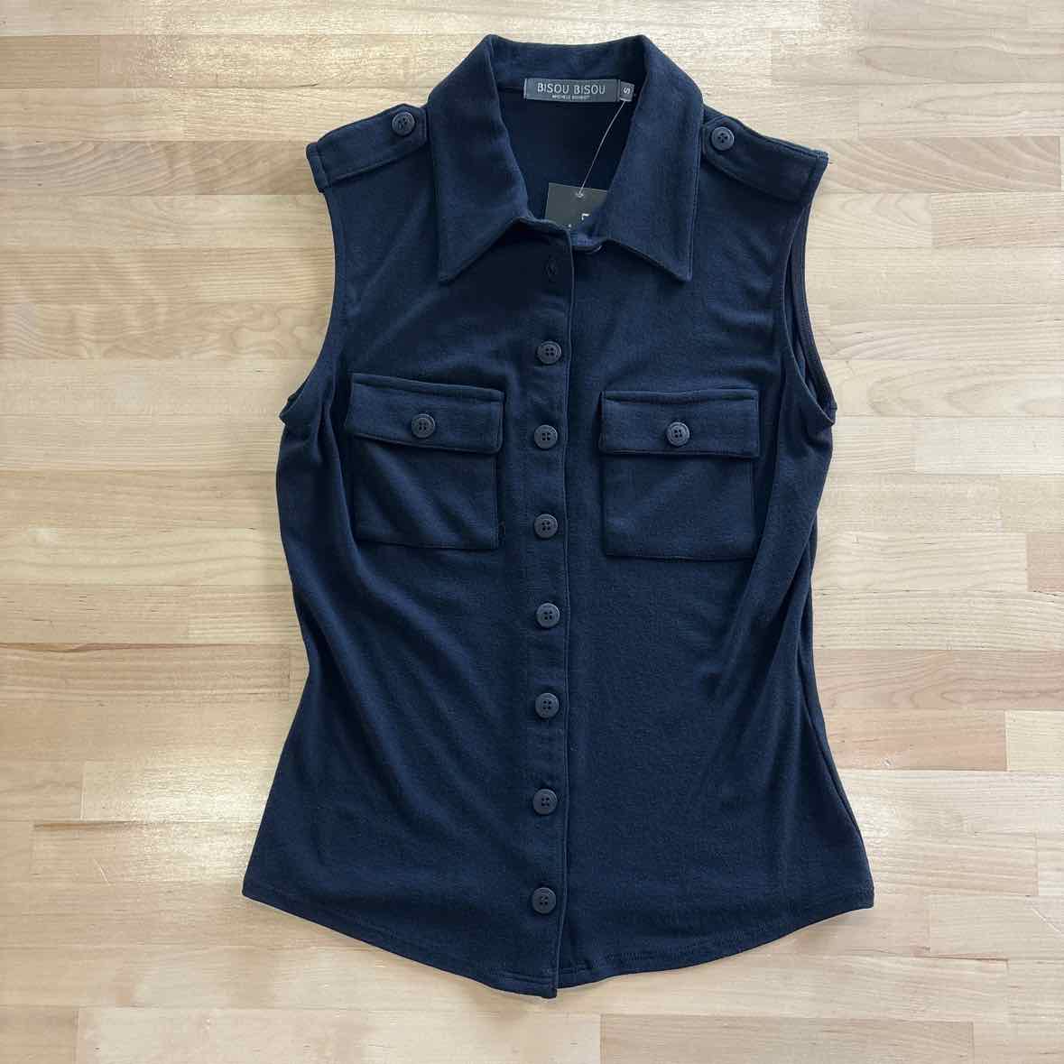 Bisou Bisou Size S Black Tank