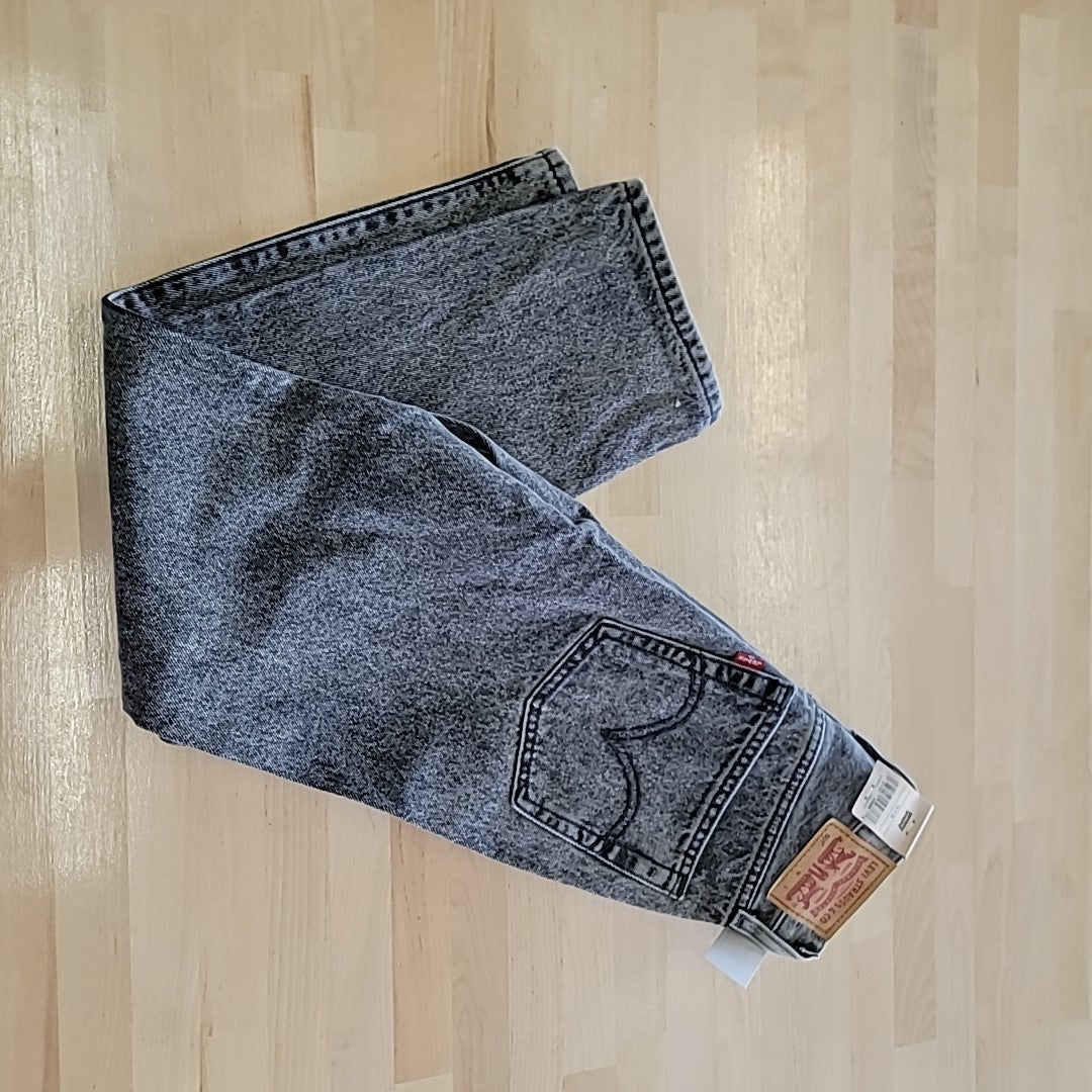 Levi's Size 24 Gray 501 Cropped Straight-Leg High Rise Jeans - Sophisticated