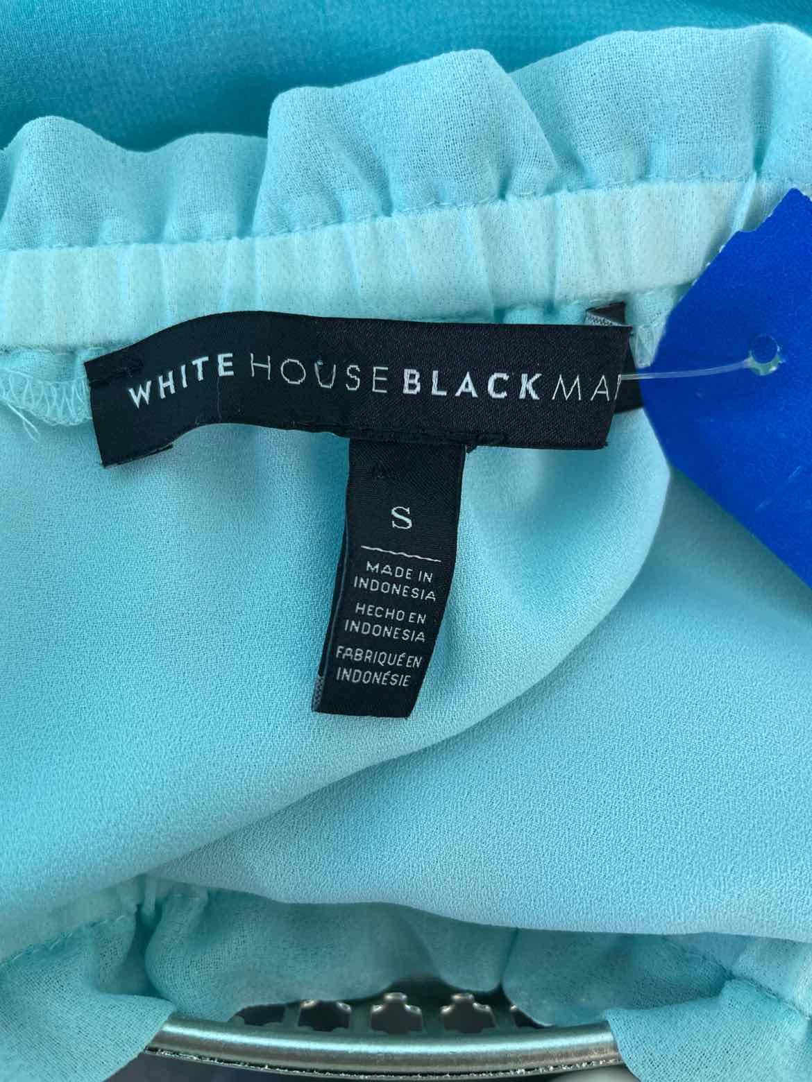 White House Black Market Size S Powder Blue Print Blouse