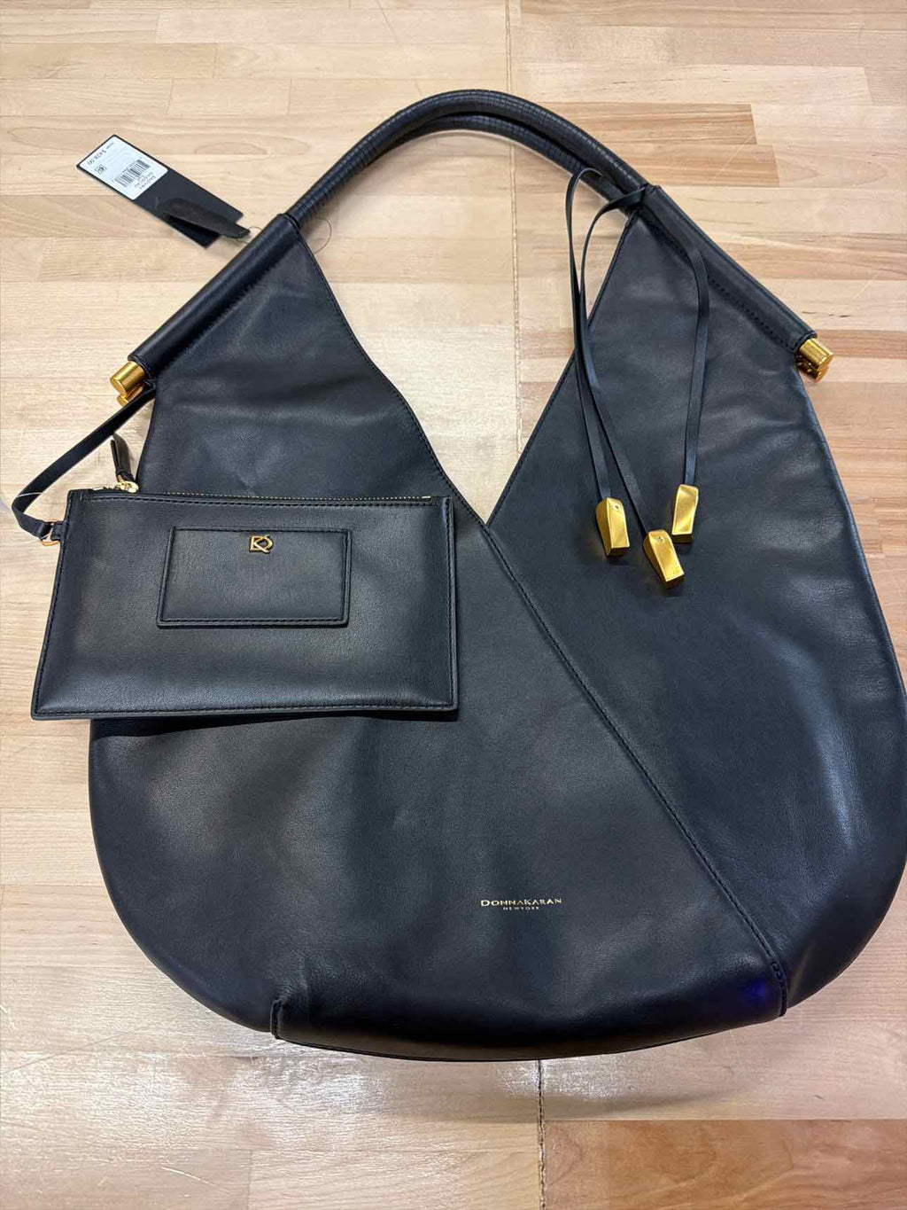 Donna Karan New York Baldwin Large Shoulder with Leather Wrapped Rounded Handle