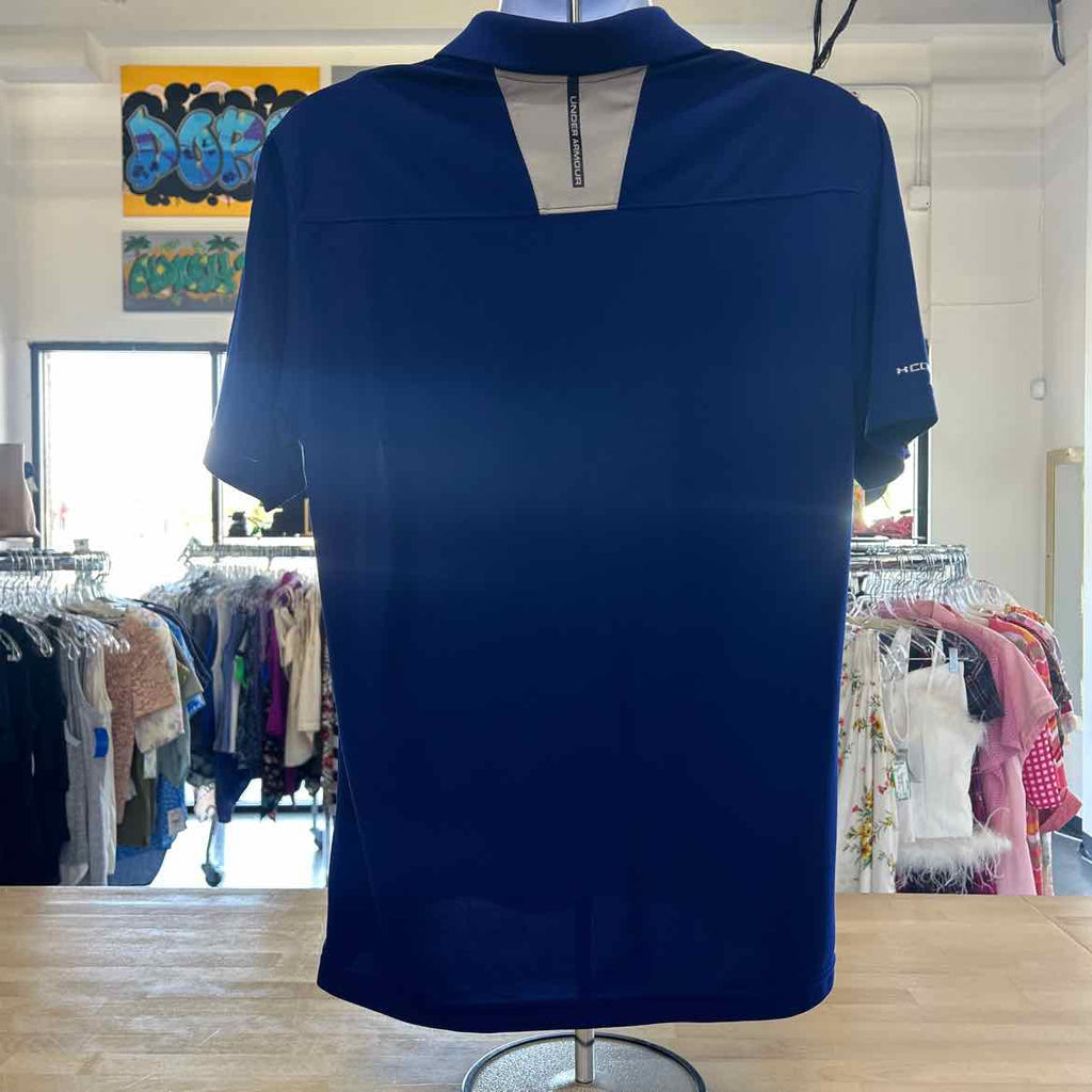 Under Armour Size L Blue Preloved MENS Polo