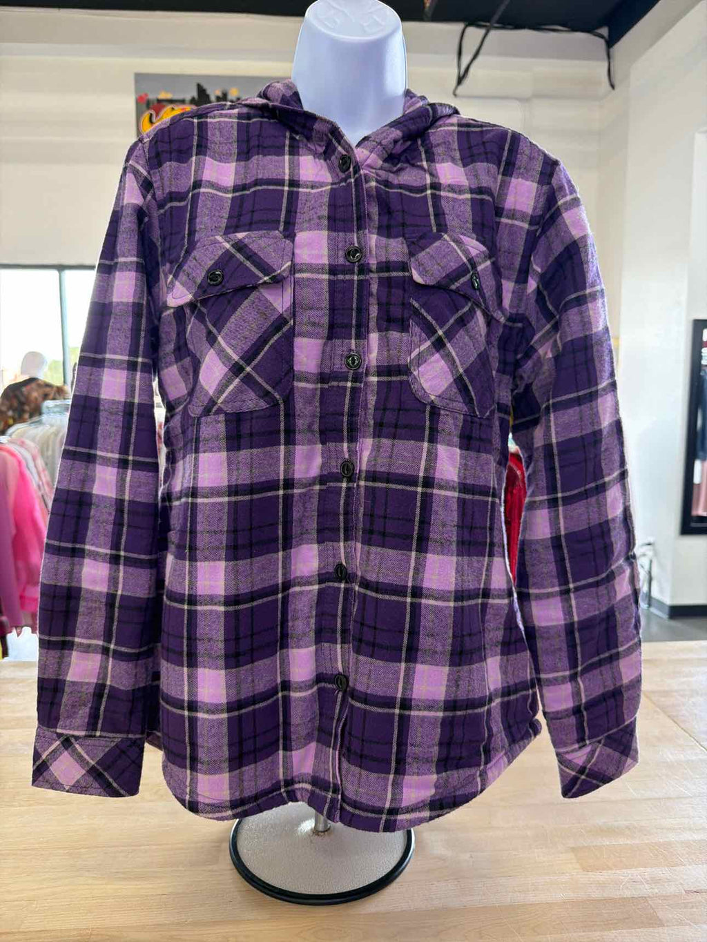 boston Traders Size M Purple Fleece Jacket/Vest