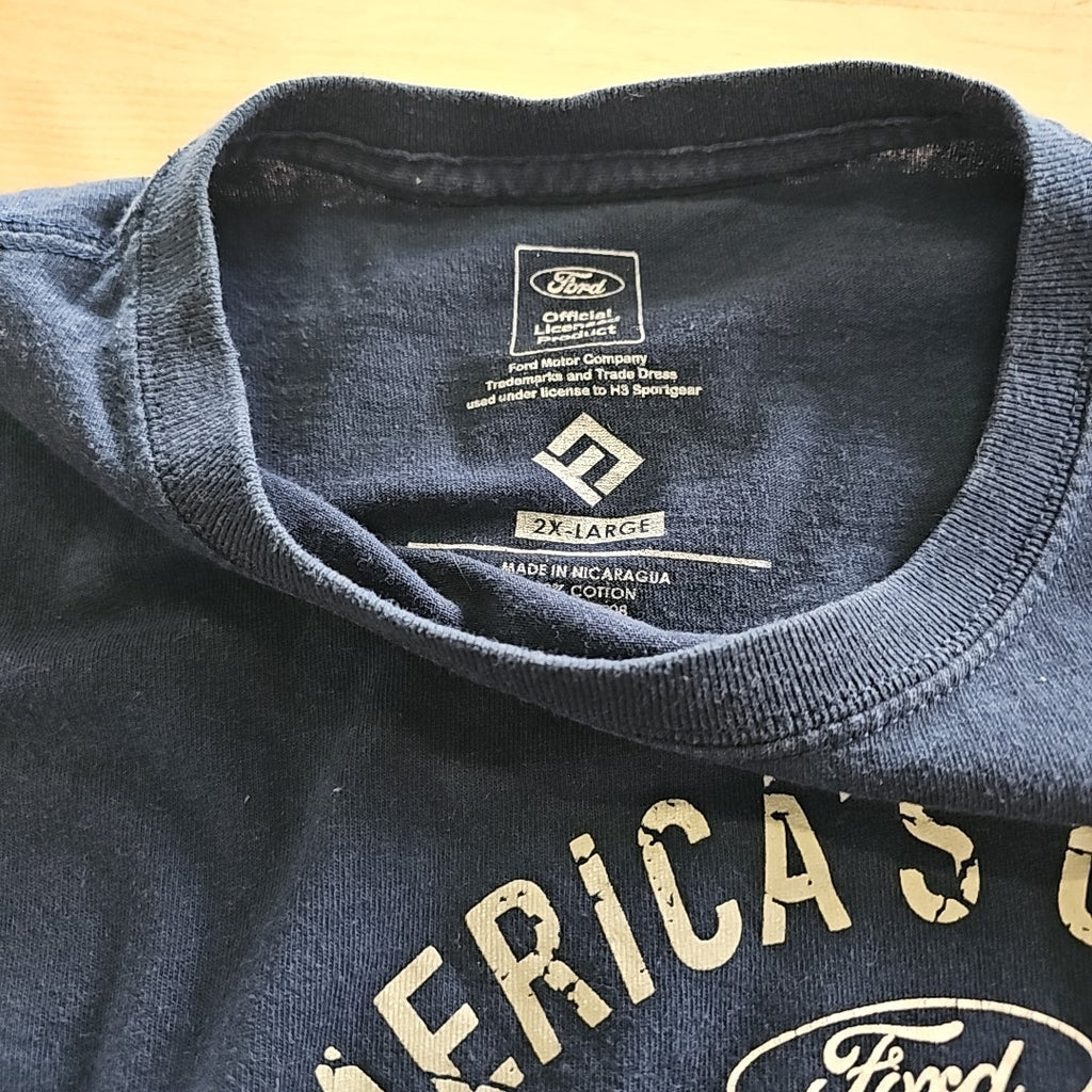 Ford Size 2X Blue Preloved T-Shirt SS