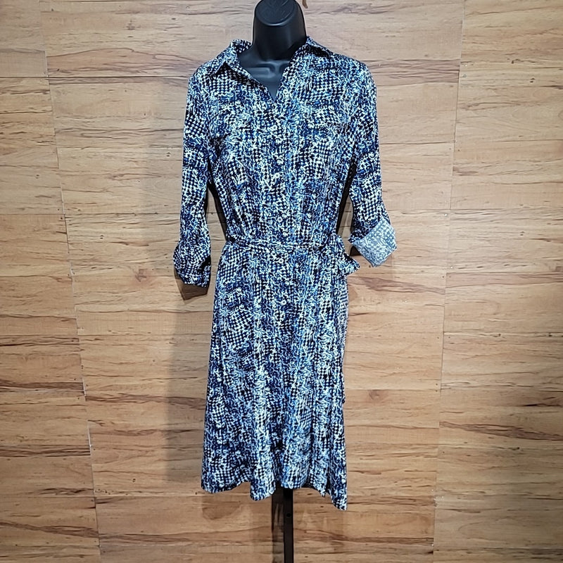 NY Collection Size PM Black Blue Dress