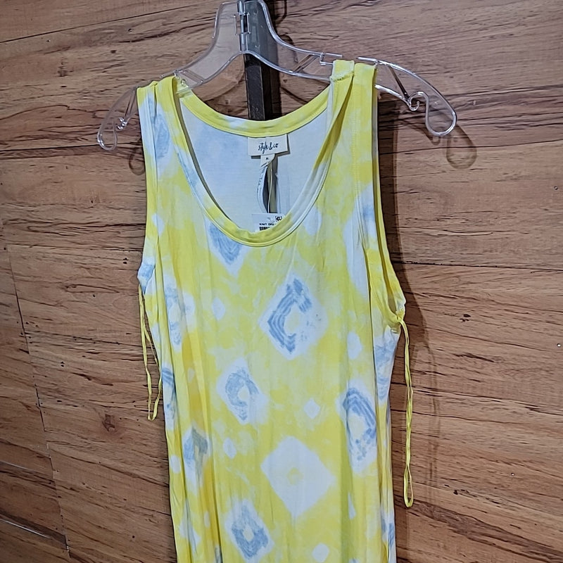 Style & Co. Size PL Yellow Dress