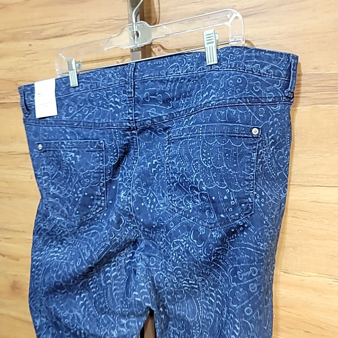 INC Size 20W Blue Cotton Jeans