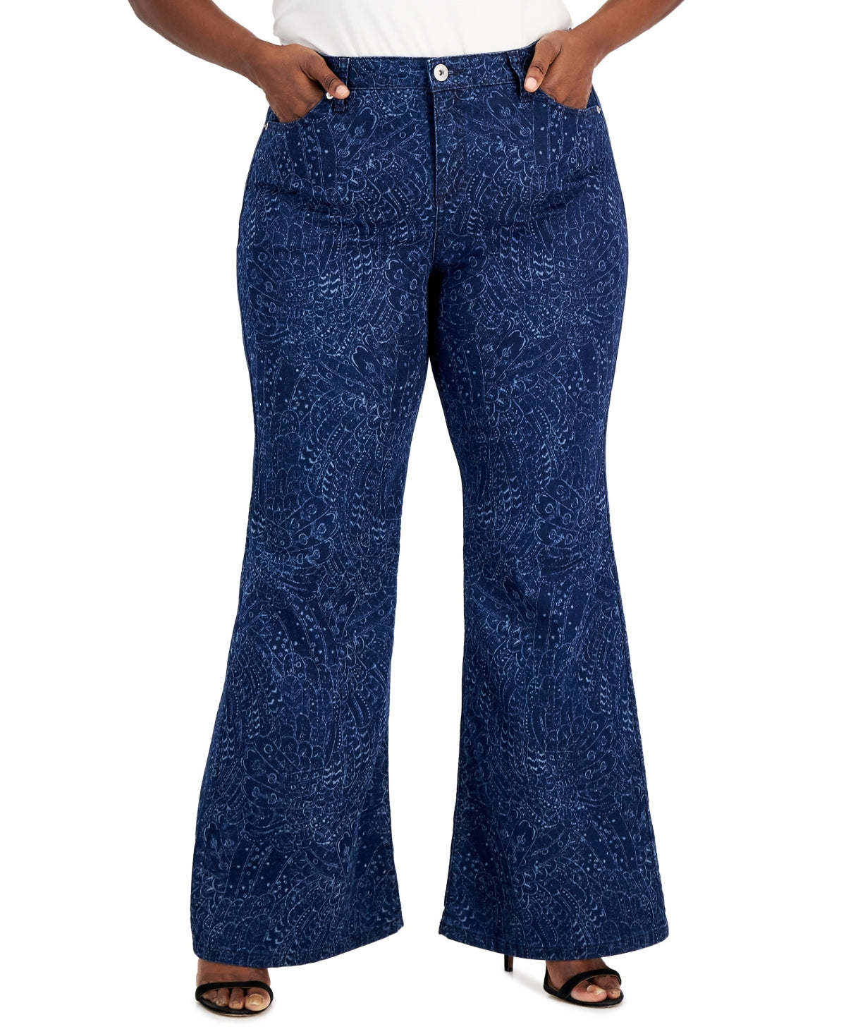 INC Size 20W Blue Cotton Jeans