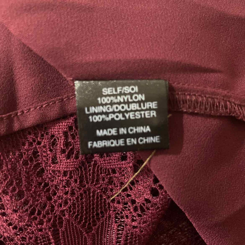 WAYF Size S Maroon Lace Blouse