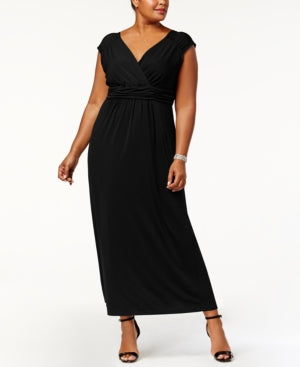 NY Collection Size 1X Maxi Black Dress
