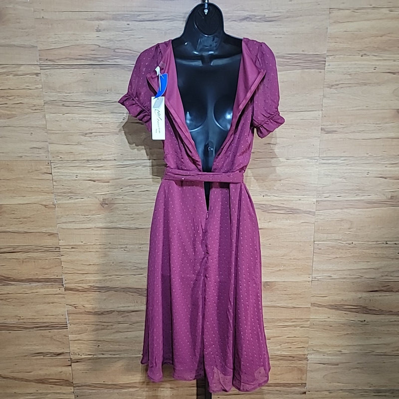 NY Collection Size PS Burgundy Dress