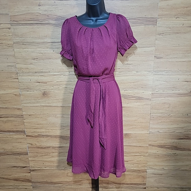 NY Collection Size PS Burgundy Dress