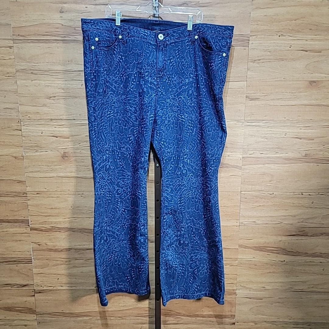 INC Size 20W Blue Cotton Jeans