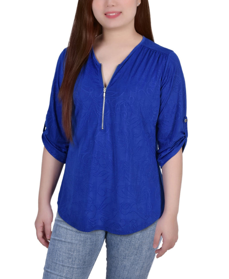 NY Collection Blue Size PXL Blouse NWT